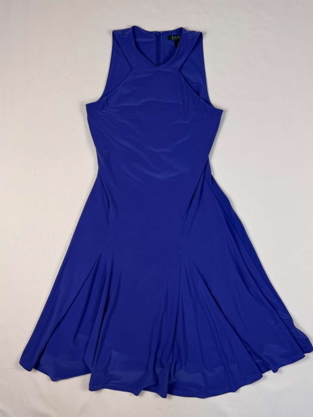 Lauren Ralph Lauren Purple Sleeveless Pleated A-Line Dress - Size Small - Picture 3 of 10